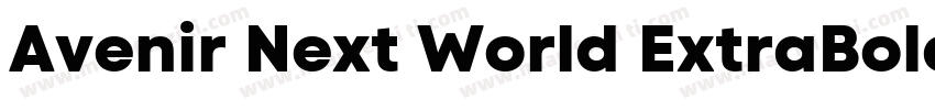 Avenir Next World ExtraBold It字体转换